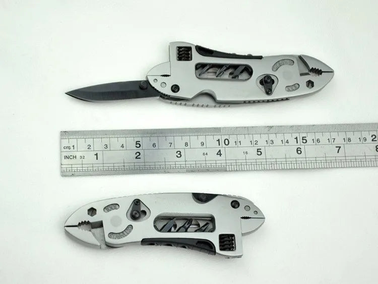 Repair Survival Hand Multi Tools Mini Multitool Pliers Pocket Knife Screwdriver Set Kit Adjustable Wrench Jaw Spanner