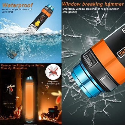 Outdoor LED Camping Lights USB Rechargeable Magnetic lamp IPX68 Waterproof lantern Flashlight Travel Survival Camping light