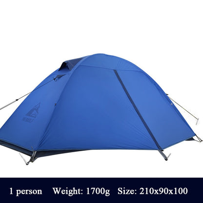 Hewolf Camping Tents Double-layer Single 20D Nylon Silicon Aluminum Pole Ultralight Outdoor Travel Waterproof Cycling Tent