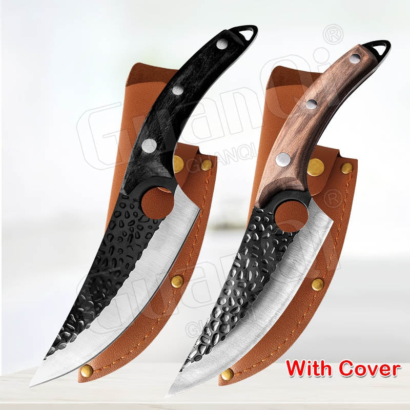 Fish Filleting Knife Stainless Steel Boning Knife Handmade Fishing Knife Kitchen Meat Cleaver Camping Cutter Chef Knives