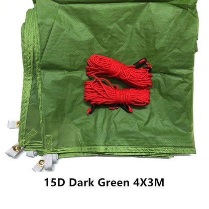 FLAME'S CREED  3*3M 4*3M 5*3M 15D Nylon Silicone Coating High Quality Outdoor Caming Tent Tarp