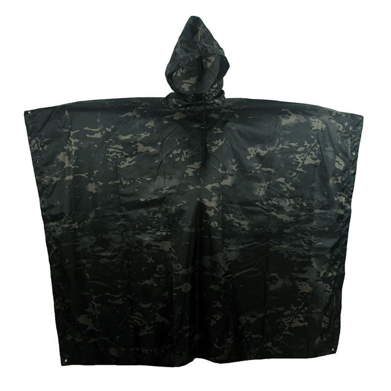 Outdoor Hooded Breathable Rainwear Camo Poncho Army Tactical Raincoat Camping Hiking Hunting Birdwatching Suit Travel Rain Gears