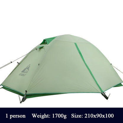 Hewolf Camping Tents Double-layer Single 20D Nylon Silicon Aluminum Pole Ultralight Outdoor Travel Waterproof Cycling Tent