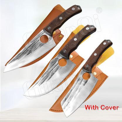 Fish Filleting Knife Stainless Steel Boning Knife Handmade Fishing Knife Kitchen Meat Cleaver Camping Cutter Chef Knives