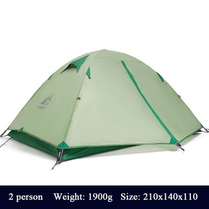 Hewolf Camping Tents Double-layer Single 20D Nylon Silicon Aluminum Pole Ultralight Outdoor Travel Waterproof Cycling Tent