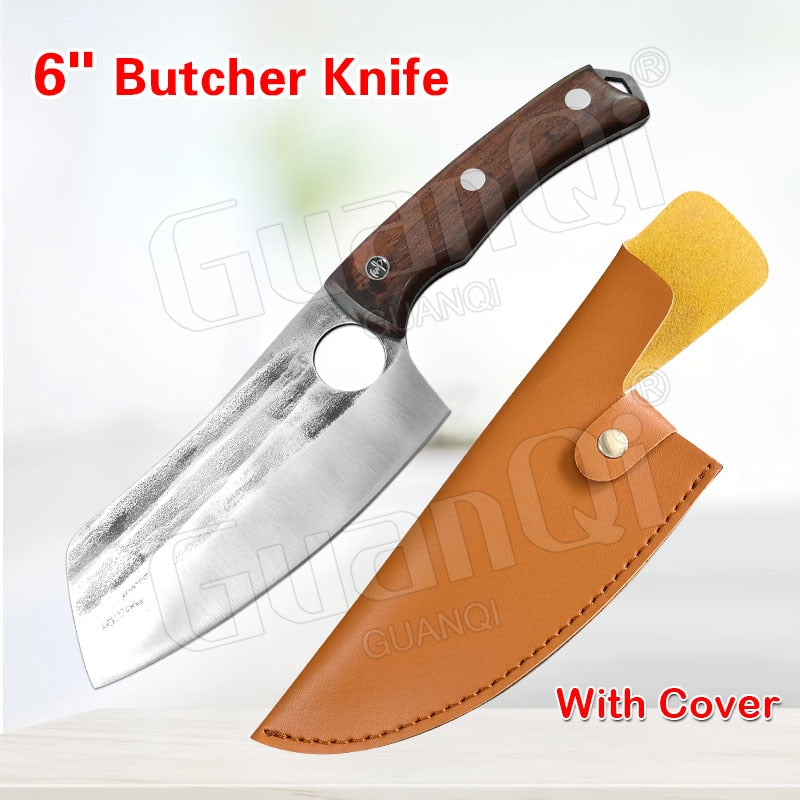 Fish Filleting Knife Stainless Steel Boning Knife Handmade Fishing Knife Kitchen Meat Cleaver Camping Cutter Chef Knives