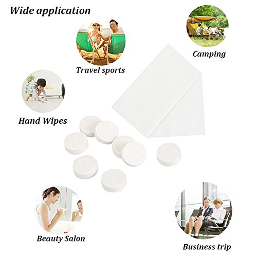 Dream NS White Compressed Towels Coin Camping BBQ Fishing Fitness Sport Travel Wipes Toilet Paper Tablets for Home 100pcs/bag