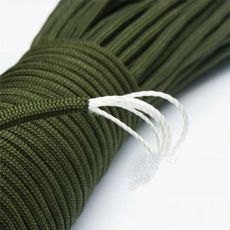 31m Paracord 550 Parachute Cord 100ft 4mm Paracord Rope Bundles Lanyard Rope Paracord Black Camping Equipment Survival Kit