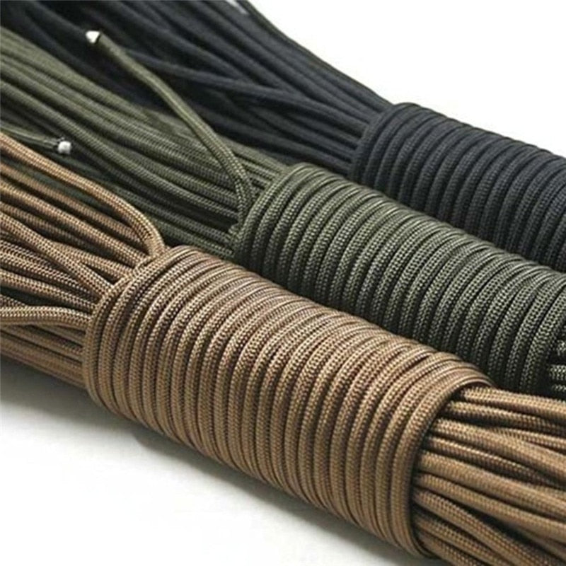 31m Paracord 550 Parachute Cord 100ft 4mm Paracord Rope Bundles Lanyard Rope Paracord Black Camping Equipment Survival Kit