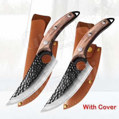 Fish Filleting Knife Stainless Steel Boning Knife Handmade Fishing Knife Kitchen Meat Cleaver Camping Cutter Chef Knives