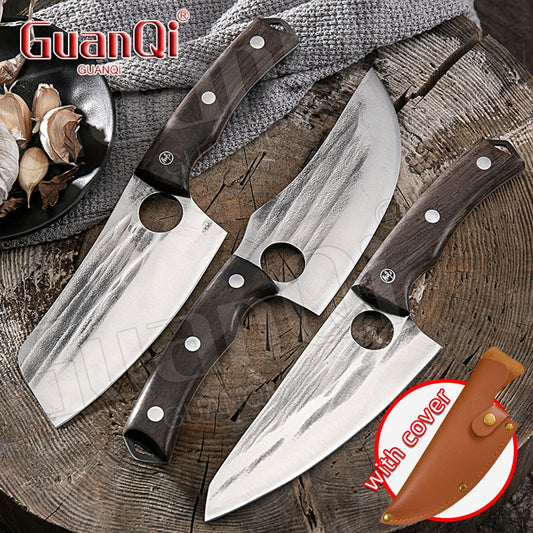 Fish Filleting Knife Stainless Steel Boning Knife Handmade Fishing Knife Kitchen Meat Cleaver Camping Cutter Chef Knives