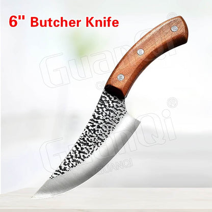 Fish Filleting Knife Stainless Steel Boning Knife Handmade Fishing Knife Kitchen Meat Cleaver Camping Cutter Chef Knives