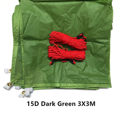 FLAME'S CREED  3*3M 4*3M 5*3M 15D Nylon Silicone Coating High Quality Outdoor Caming Tent Tarp