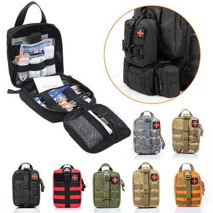 Outdoor First Aid Kit Tactical Molle Medical Bag Military EDC Waist Pack Hunting Camping Climbing Emergency Survival Bag