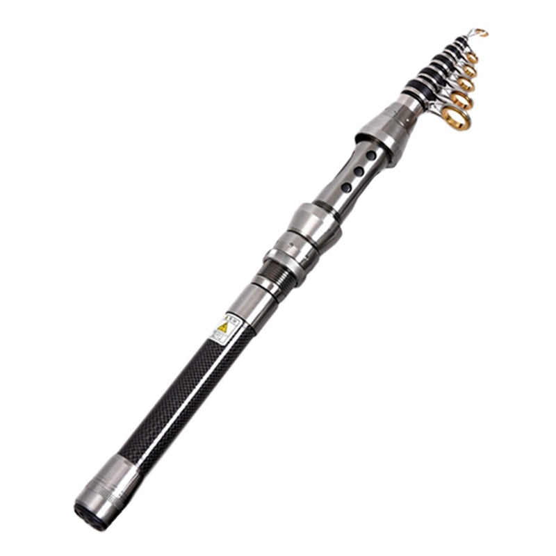 1.5M 1.8M 2.1M 2.4M Telescopic Rock Fishing Rod High Carbon Fiber Spinning Carp Feeder Bait Casting Fishing Rod Tackle Pole