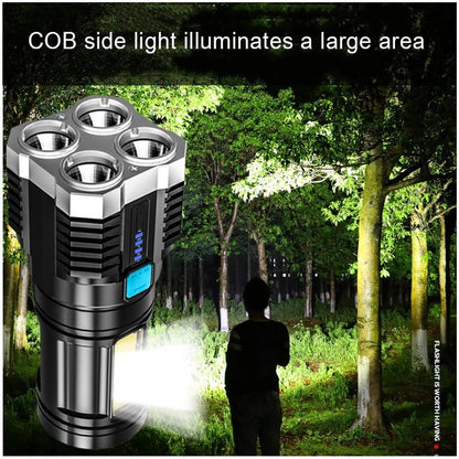 KDULIT 4-5 Core Portable LED Flashlight USB Rechargeable Camping Working Light COB Lamp Built In Battert Multifunction Lantern