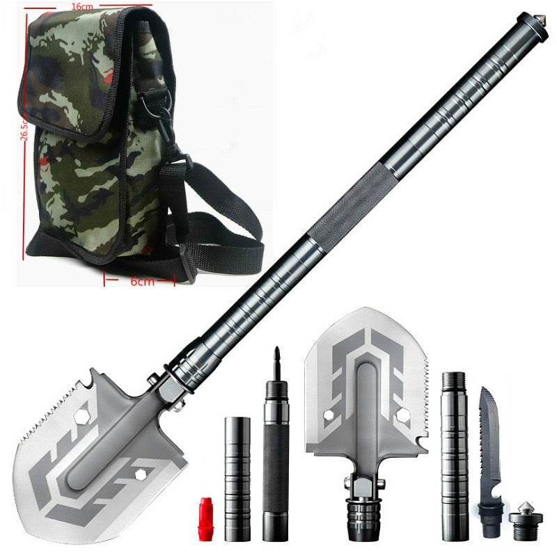 Multi-function tactical shovel outdoor military forklift carrying outdoor off-road snow shovel outdoor survival folding shovel