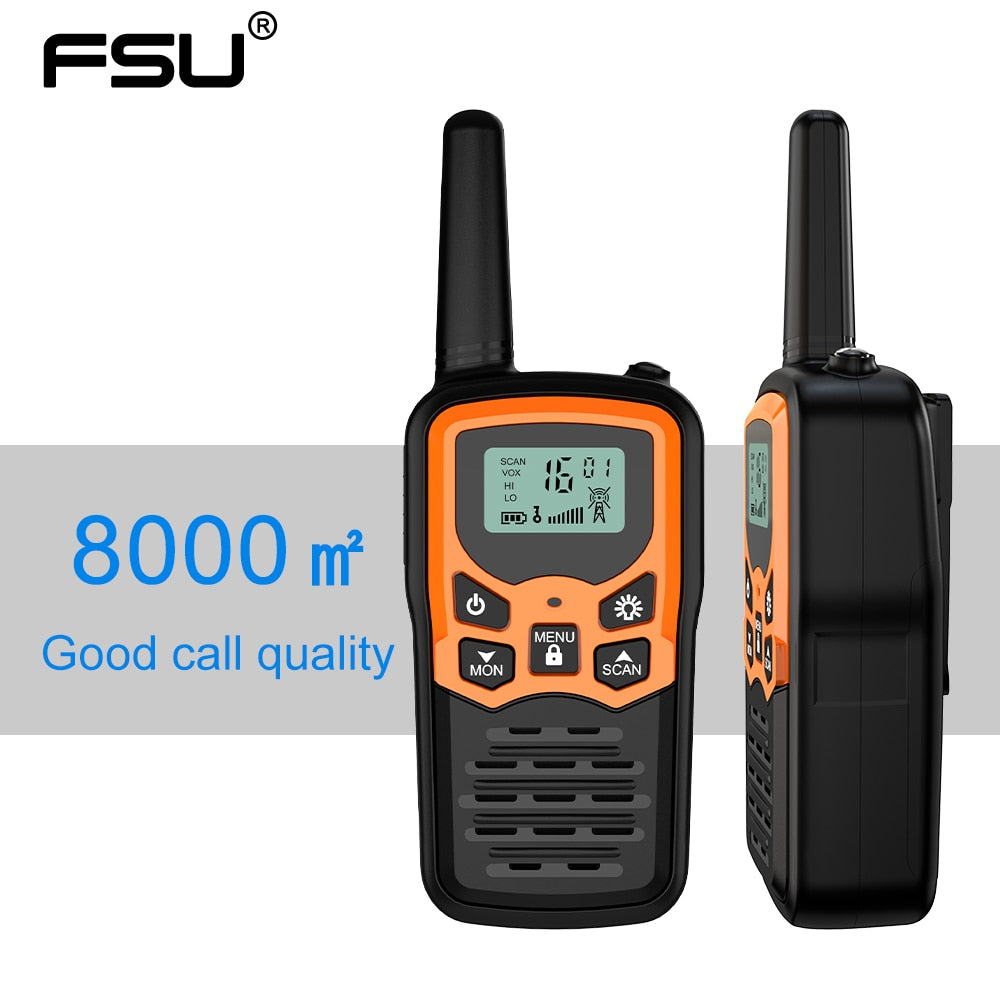 (2pcs) Mini Handheld Walkie Talkie Portable Radio High Power VHF Handheld Two Way Ham Radio Communicator Transceiver рация 5 KM