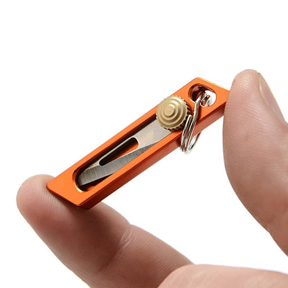 Retractable Sliding Blade Stainless Steel Outdoor Survive Portable EDC Pocket Knife Mini Knife Paper Key Ring 1