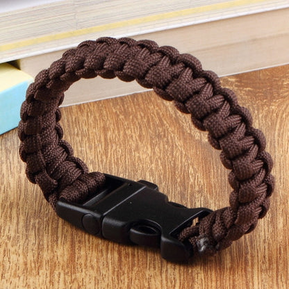 1PC Outdoor Camping Paracord Parachute Cord Emergency Survival Braided Rescue Bracelet Rope with Whistle Buckle