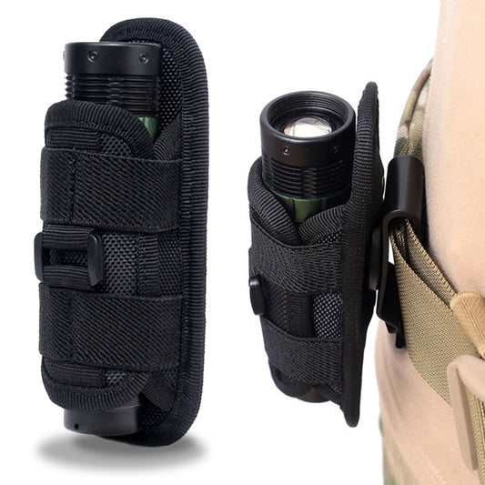 Tactical 360 Degree Flashlight Pouch Holster Rotary Torch Case Belt Torch Cover Durable Hunting Lighting Survival Kits Accessory