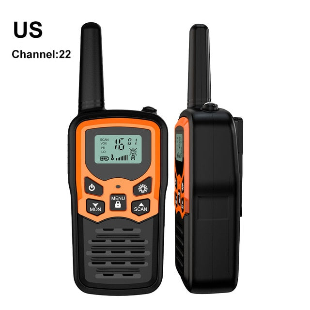 (2pcs) Mini Handheld Walkie Talkie Portable Radio High Power VHF Handheld Two Way Ham Radio Communicator Transceiver рация 5 KM